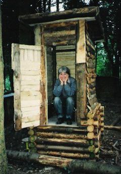 the outdoor compost toilet